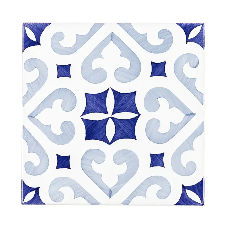 Piastrella idraulica Vinaroz blu 14x14 cm Ceramica Lantiga Exclusieve Aanbieding
