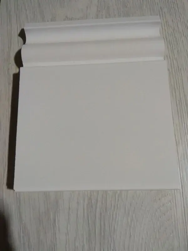 Battiscopa inglese bianco SPC 220x15x1,5 cm Laatste Versie