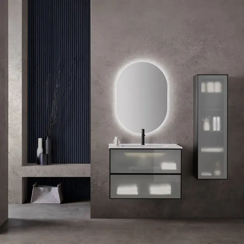 Mobili Koba 2 cassetti con piano in ceramica nordica/frontale in vetro opaco Sanchis Hete Deal