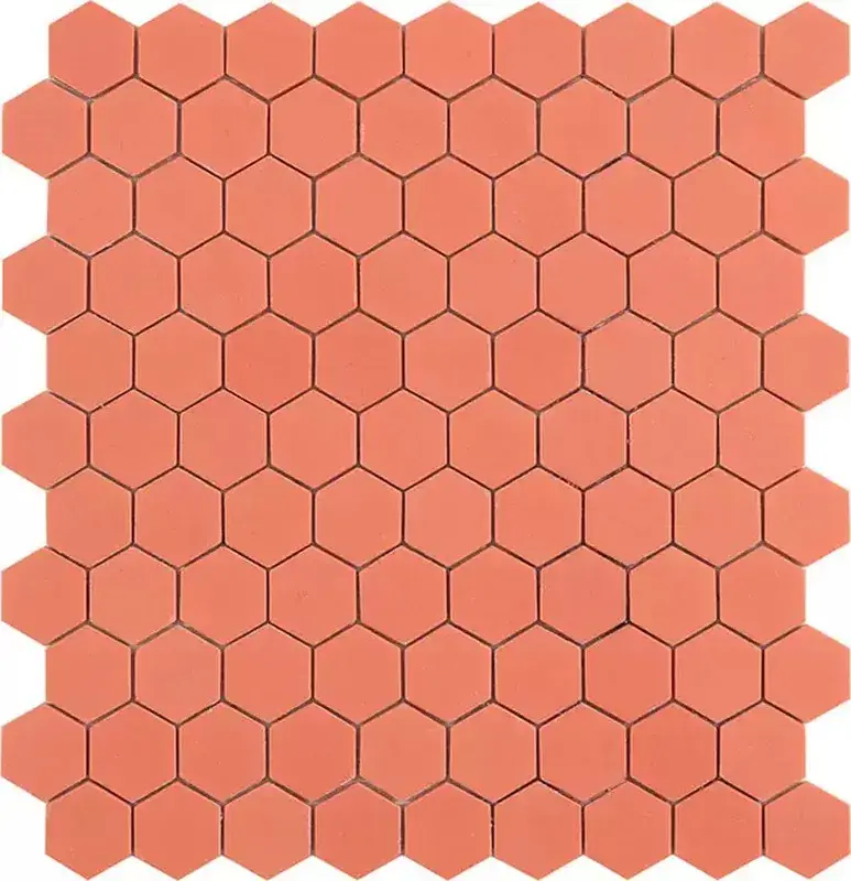 Maglia in cristallo Candy Coral Hex 35x35 mm VIDREPUR Beperkt Aanbod