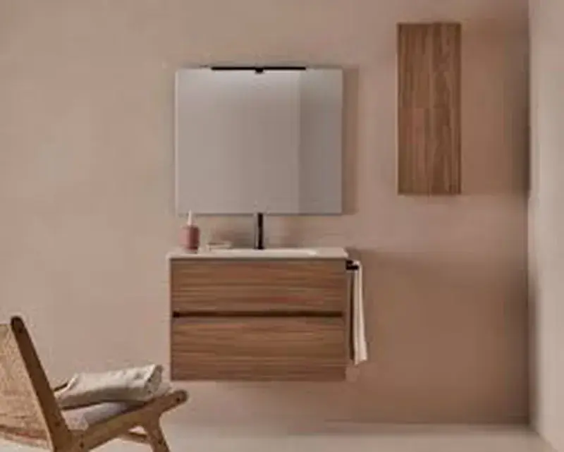 Alleen Vandaag Mobili deco lux 2 cassetti con piano in ceramica noce Sanchis
