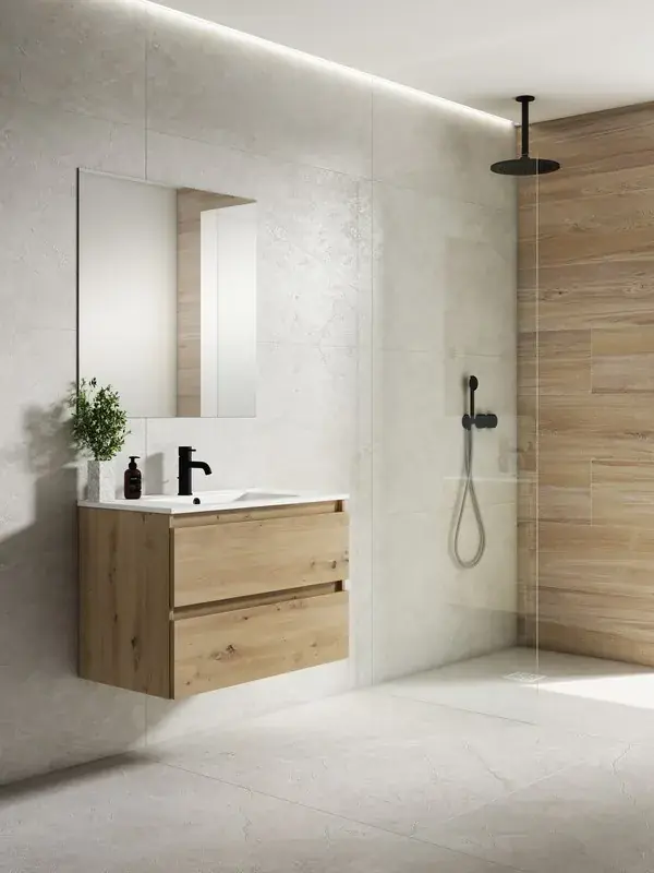 Mobile box Costa a 2 cassetti con lavabo piatto in ceramica Visobath Alleen Vandaag