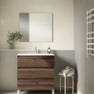 Mobile box 3 cassetti Valenti con lavabo piatto in ceramica Visobath Betrouwbaar
