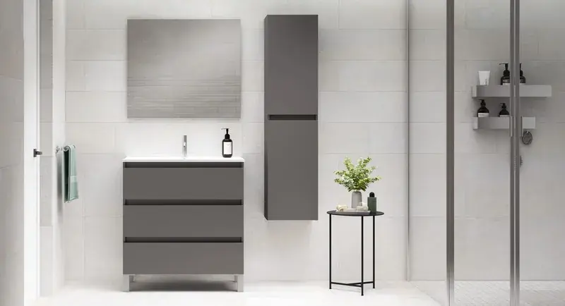 Speciale Aanbieding Cenere 3 cassetti con lavello piatto in ceramica Visobath