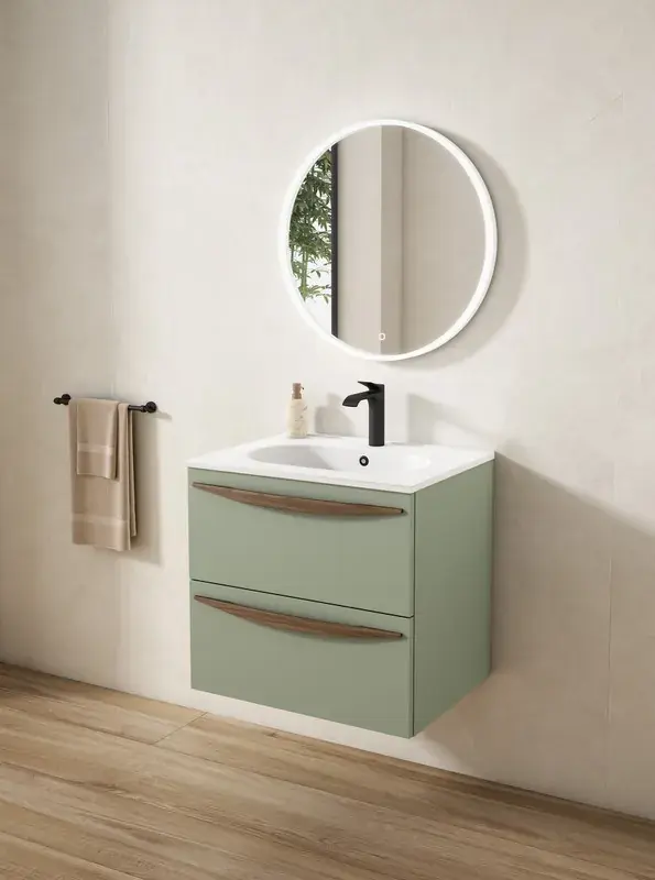 Mobile Arco Moss 2 cassetti con lavabo in ceramica Visobath Alleen Vandaag