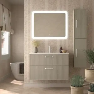 Weekendaanbieding Mobili Blanca colore 54 Frontali Striati Linea Asa Blanca con lavabo in ceramica Avila air due