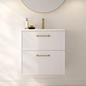 Alleen Vandaag Mobili bianchi colore 3 frontali a strisce Asa Line Dorada con lavabo in ceramica Avila air due