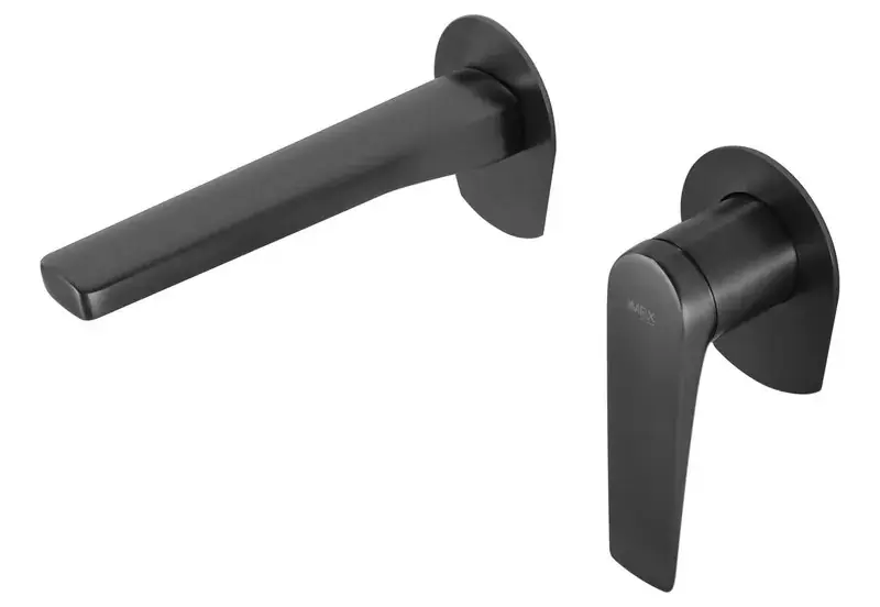 Nu Kopen Rubinetto monocomando lavabo da incasso Delos Nero opaco GLD055/NG Imex