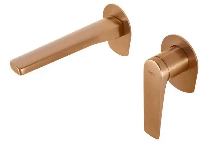 Delos rubinetto monocomando lavabo incasso Oro rosa spazzolato GLD055/ORC Imex Must-Have