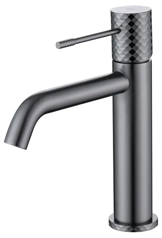 Miscelatore monocomando per lavabo Genoa Nero canna di fucile BDG053-1BGM Imex Nieuw