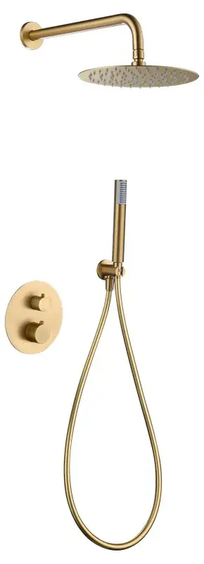 Betaalbaar Set doccia termostatico nascosto Genova oro spazzolato GTG053/OC Imex