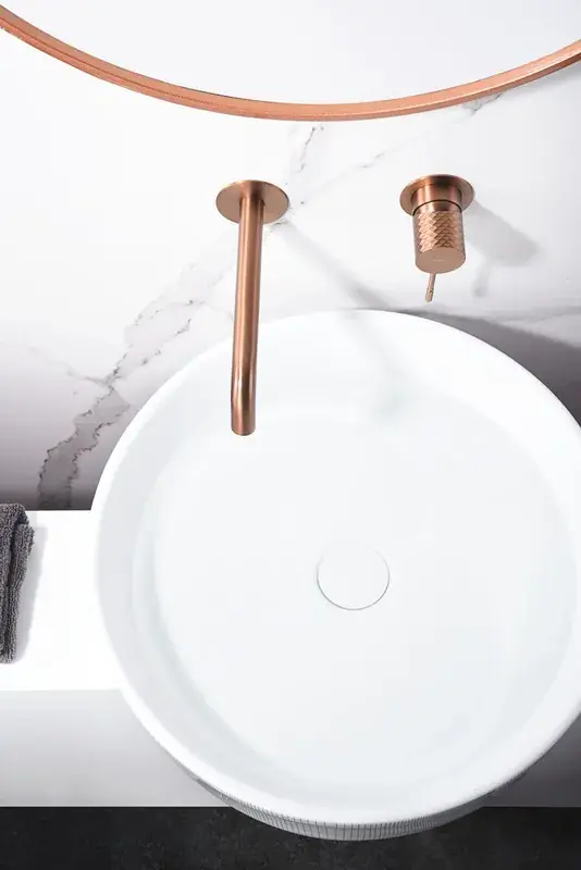 Miscelatore monocomando lavabo incasso Génova Spazzola oro rosa GLG053/ORC Imex Direct Beschikbaar