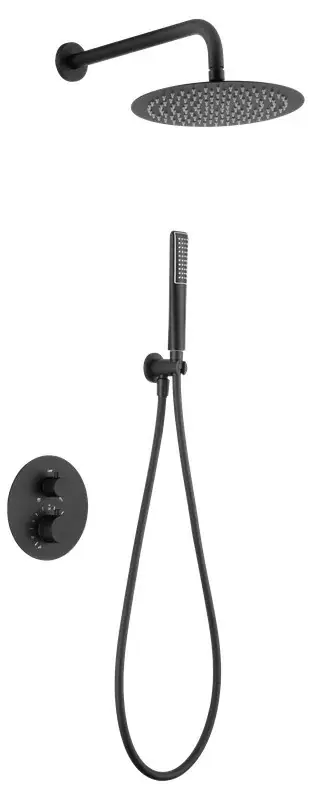 Set doccia termostatico incasso nero opaco Naples GTN047/NG Imex Fabrieksprijs