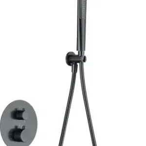 Salerno Black gun metal set doccia termostatico incasso GTS060/BGM Imex Snelle Levering