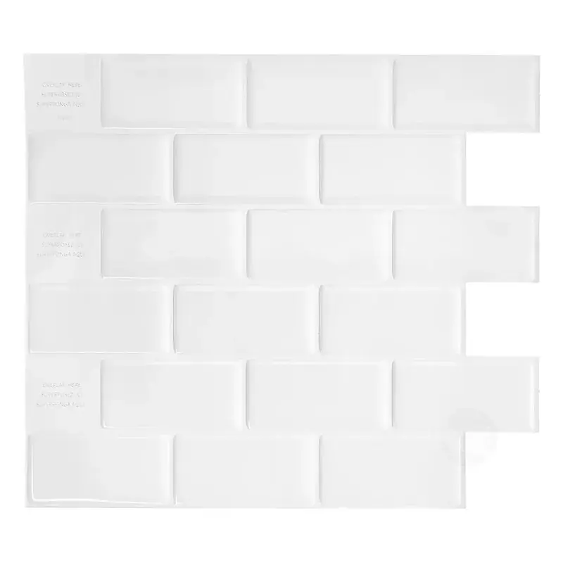 Piastrella adesiva Subway bianca 29,36x21,29 cm Confezione da 4 piastrelle Smarttiles Seizoensaanbieding