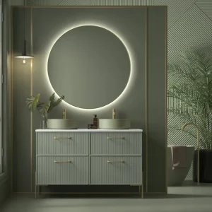 Mobiletto Blanca a 2 cassetti, colore 55, con lavello da appoggio, gambe Nero Lungo, Avila due Exclusieve Aanbieding