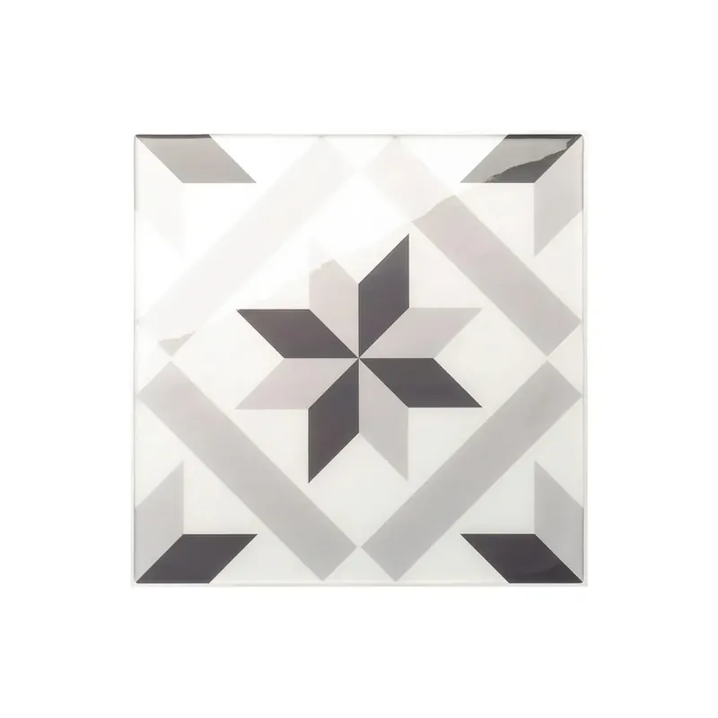 Piastrella adesiva Vintage Fiori Grigio 19,46 cm x 19,46 cm The Smarttiles PACK 4 pezzi Tijdelijk Beschikbaar