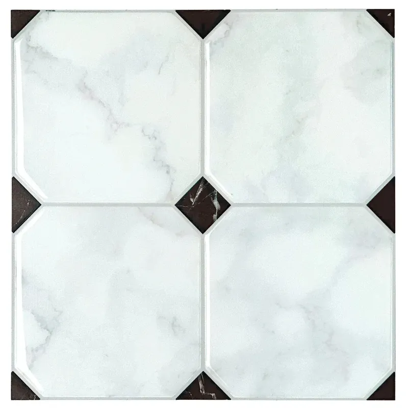 Veilige Betaling Piastrella adesiva bianca Betera 19,69 cm x 19,69 cm Confezione Smarttiles da 4 piastrelle