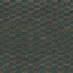 Scatola in porcellana naturale con timbro verde acciaio 59,55x59,55cm 1,49m2 Aparici Snelle Levering