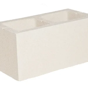 Blocco di cemento bianco liscio 20x20x40 cm doppio angolo Verniprens Seizoensaanbieding