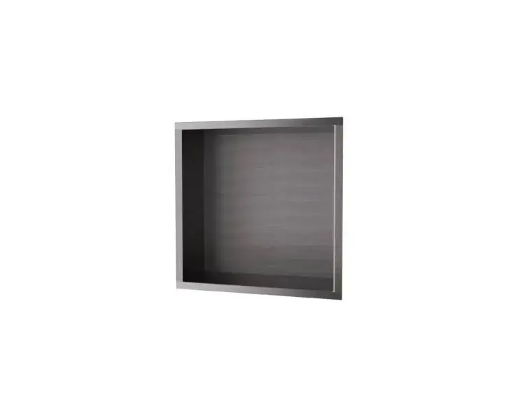 Beperkte Voorraad Nicchia quadrata 33x33 cm Atlantic Black Gun Metal HOR001/BGM Medimex