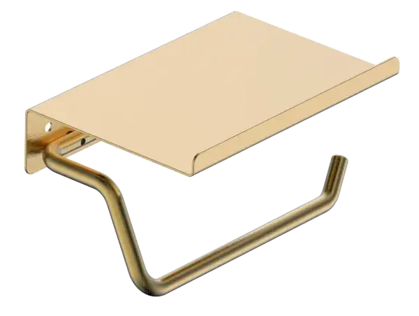 Premium Essential Portarrollos Con Repisa Oro Cepillado Medimex