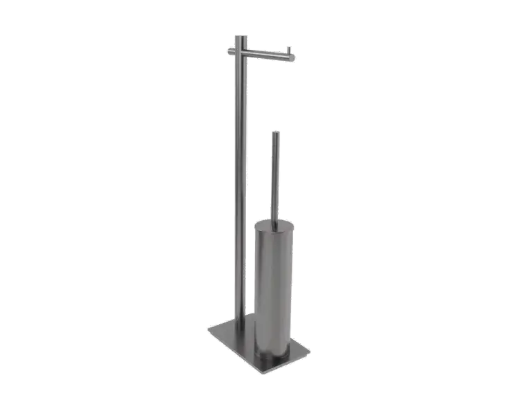 Hete Deal Practic Escobillero Con Portarrollos Black Gun Metal Medimex