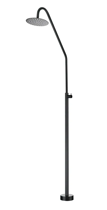 Hoge Kwaliteit ▷ Ducha exterior Alaska negro mate S.316 para piscina con rociador 25 cm antical