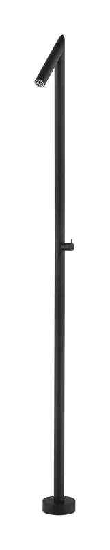 Meest Verkocht ▷ Ducha exterior Oklahoma negro mate S.316 con rociador tubular 50 mm para piscina