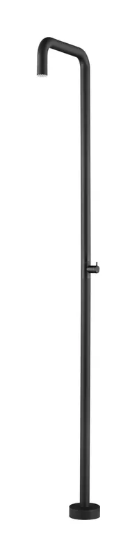 ▷ Ducha exterior Utah negro mate S.316 para piscina con rociador tubular 50 mm antical (agua fría) Bestel Nu