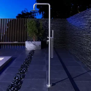 ▷ Ducha de piscina Florida S.316 con teleducha y rociador 25 cm (2 vías, 222 cm) Beperkt Aanbod