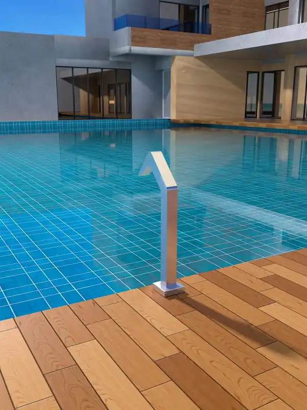 Speciale Aanbieding ▷ Cascada de piscina Niagara 6 cm S.316 en acero inoxidable con base 120×120 y conexión 1 1/2"