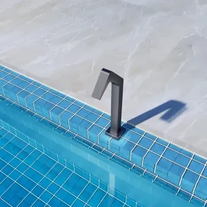 ▷ Cascada piscina Niagara 6 cm gris cobalto S.316 con base 120x120 y conexión 1 1/2" Fabrieksprijs
