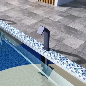 Direct Beschikbaar ▷ Cascada piscina Niagara 15 cm azul océano S.316 con base 150x115 y conexión 1 1/2"