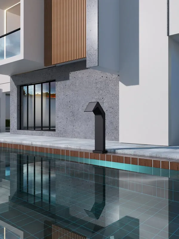 Nieuw ▷ Cascada piscina Niagara 15 cm negro mate S.316 con base 150x115 y conexión 1 1/2"