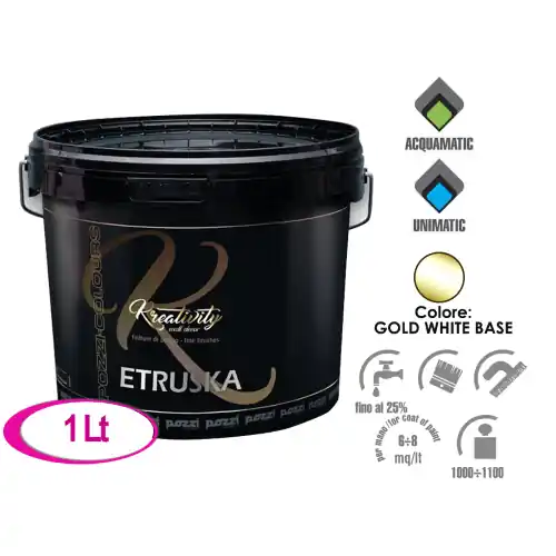 1 lt Etruska sand gold white pittura decorativa effetto sabbiato Pozzi Colours Dagaanbieding