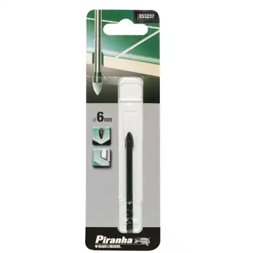 Goedkoop 1 punta per vetro e ceramica piranha X53237 Ø 6 mm B&D punte Black&Decker