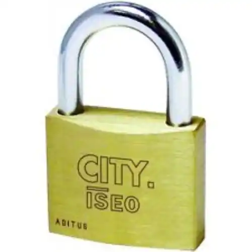 1 pz lucchetto rettangolare City by Iseo ad arco lucchetti 20 mm in acciaio Korting