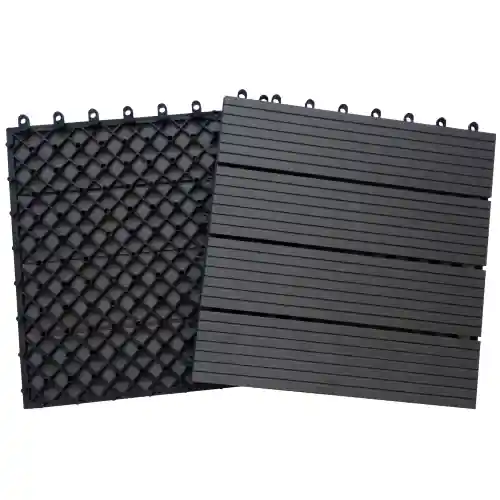 Actieprijs 10 piastrelle in polywood 31x31 cm pavimento piastrella antracite