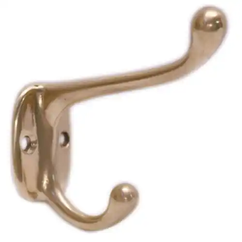 Dagaanbieding 10 pz appendiabiti classic ottone cromato 2 ganci attaccapanni 70x75 mm