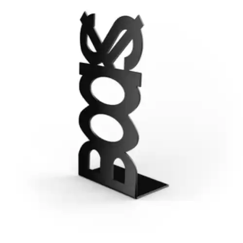 10 pz fermalibro in acciaio mod books colore nero Express Levering