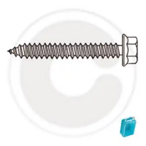 10 tirafondi per metallo 6x100 mm testa esagonale con collare tirafondo Actieprijs