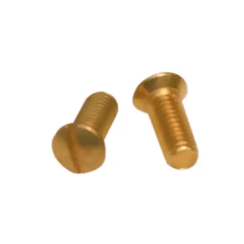 10 viti in ottone per coprinterruttori testa svasata 9x3,5MA oro lucido Veilige Betaling