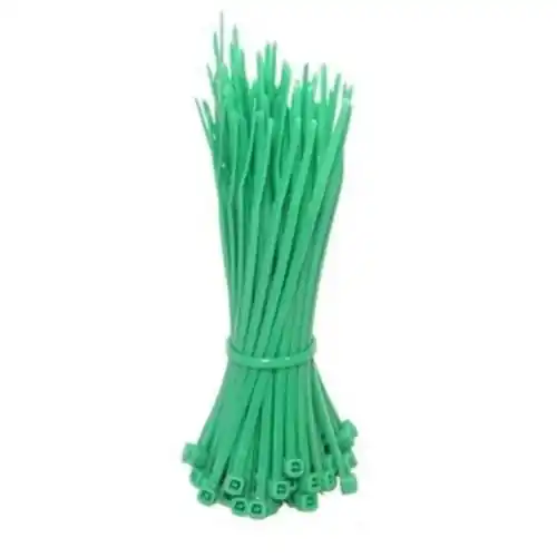 Aanbieding 100 fascette di cablaggio in nylon verde 2,5x98 mm fascetta per cavi fili