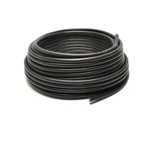 100 mt di cavo elettrico bipolare 2x0,75 mm nero gomma flessibile Gratis Retour