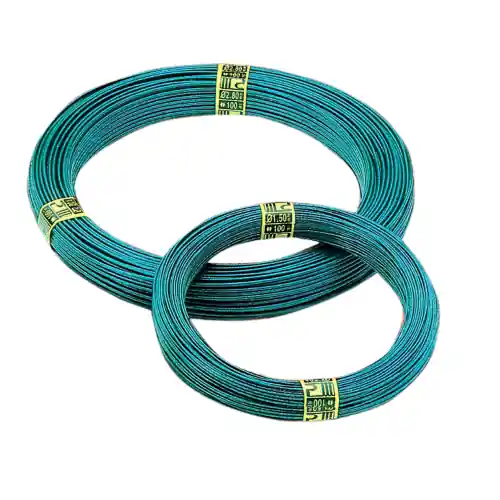 100 mt filo plasticato plastificato tensione verde Ø 2,7 - 3,6 mm Shop Nu