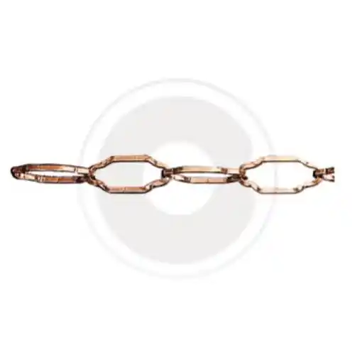 15 mt catena fune filo quadro per lampadari fari esterno 2,4 mm ottonata Gecertificeerd