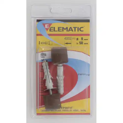2 pz tasselli ENP/FP9 Elematic paracolpi marrone fischer fermaporta Actieprijs