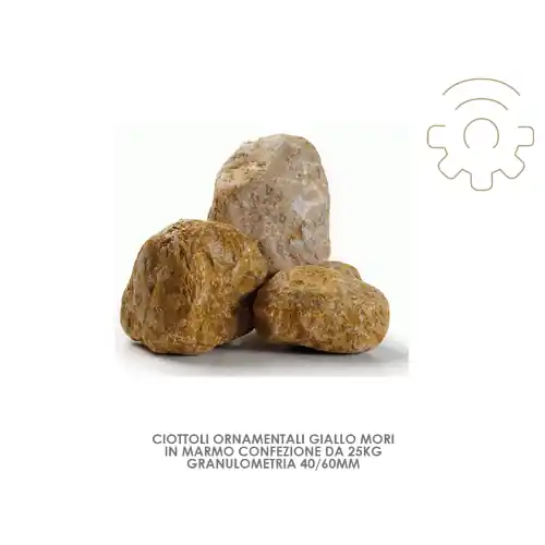 25 kg granulato ornamentale in marmo giallo mori esterno giardino fontane Tijdelijk Beschikbaar