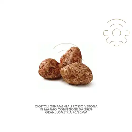 25 kg granulato ornamentale Rosso Verona in marmo esterno giardino fontane Merkproduct